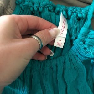 Small, aqua, tank top worn once.